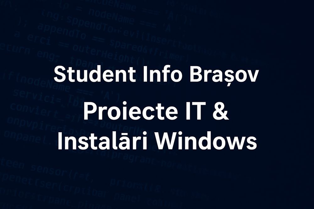 Student Info Brașov – Proiecte, teme, meditații C, C++, Python, Java,