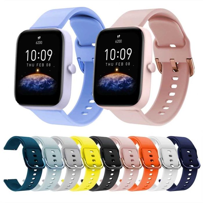 Curea silicon 20mm ceas Amazfit GTS 3/2/2e GTS 2 Mini/Pro GTR 42mm