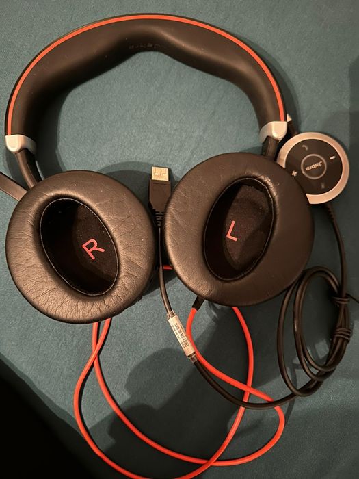 Casti Jabra Evolve 80 UC, ANC ,telecomanda pe fir, USB
