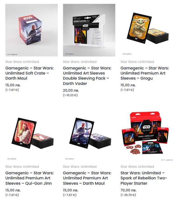 Flesh and Blood, Magic: The Gathering, Pokemon, Star Wars: Unlimited