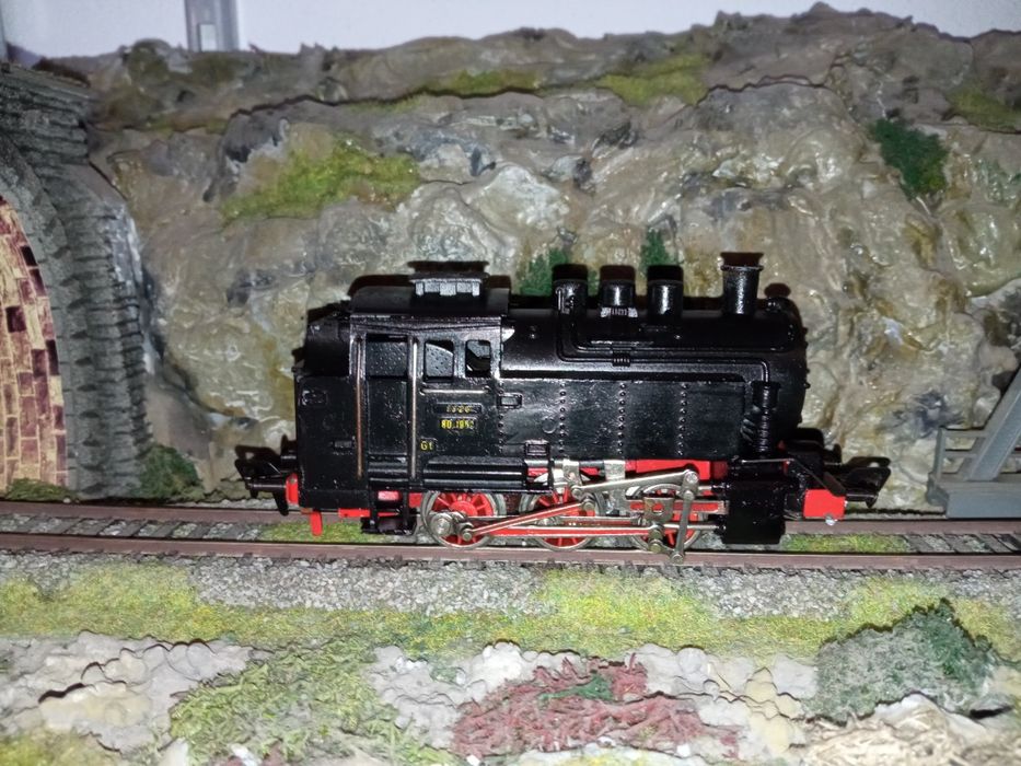Fleischmann BR80 locomotiva cu aburi trenuleț electric scara HO