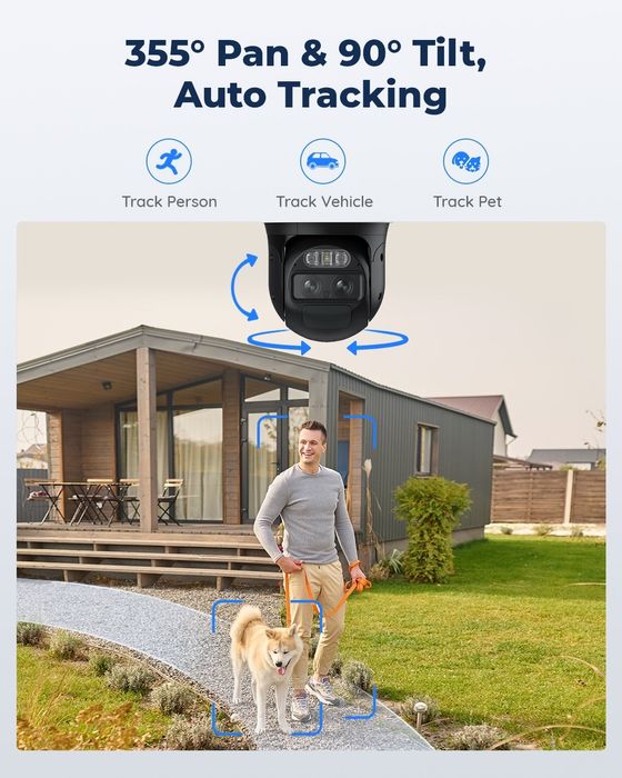 Camera cu baterie si WIFI, Reolink TrackMix, 4MP