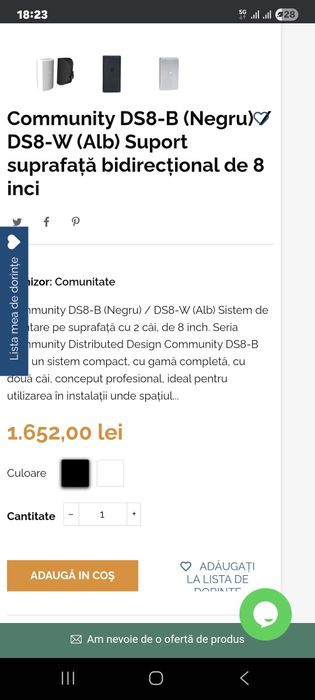 Boxe exterior profesionale Community DS8-W