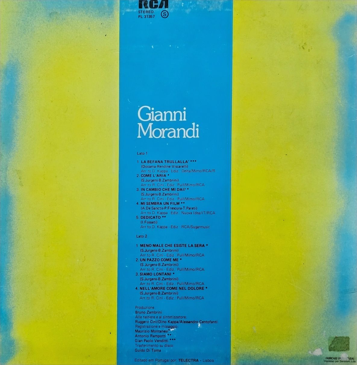Грамофонна плоча - Gianni Morandi - Mint - Португалия
