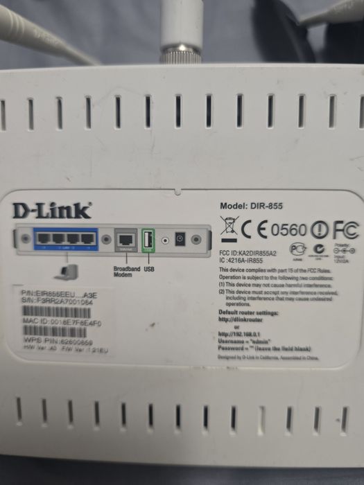 D link dir 855 router modem usb rj45 custom