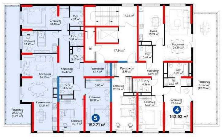 ЖК “NRG Qorasuv” новостройка 5 ком 151кв.м White Box