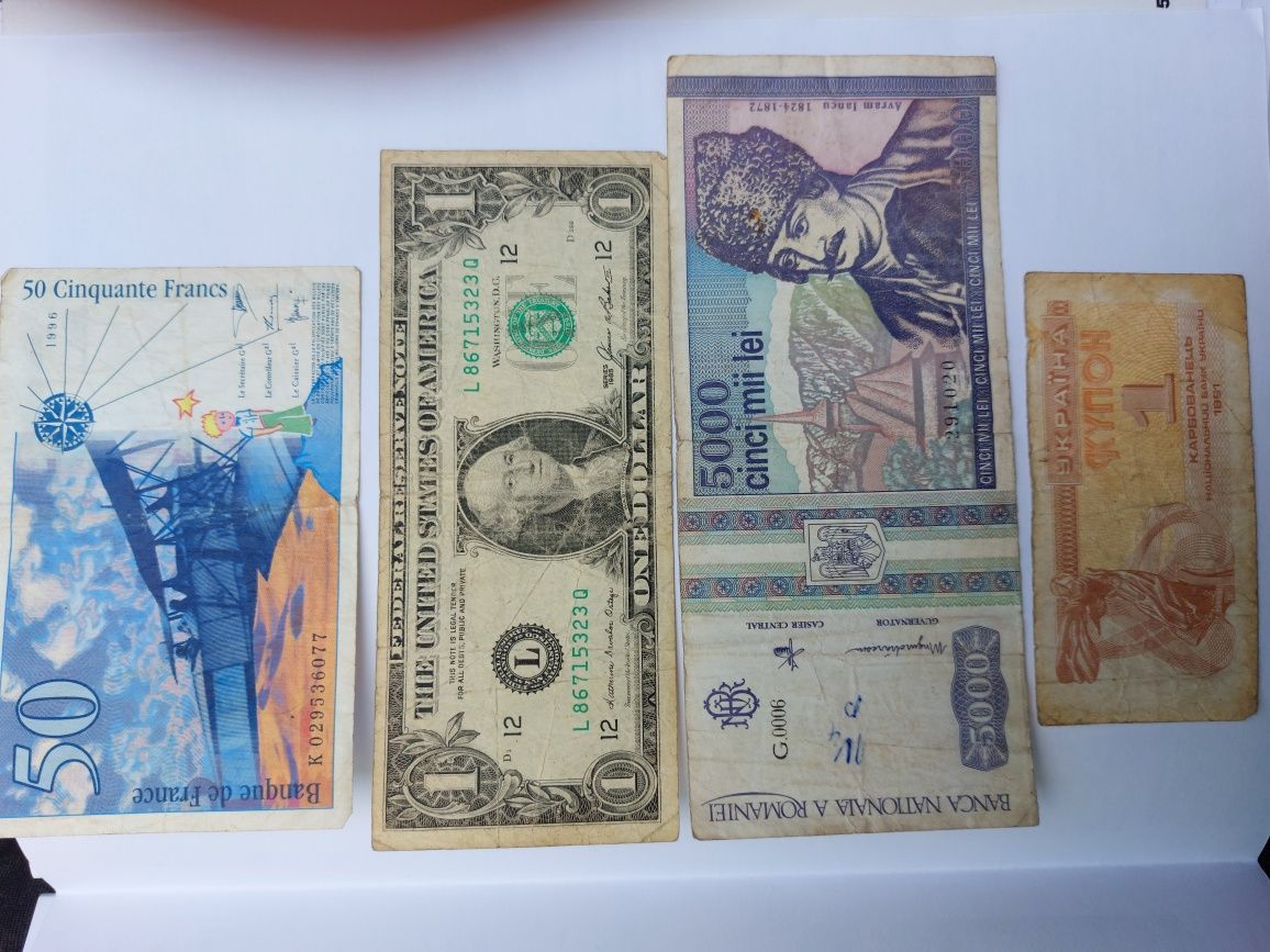 Bancnote romanesti si straine diverse