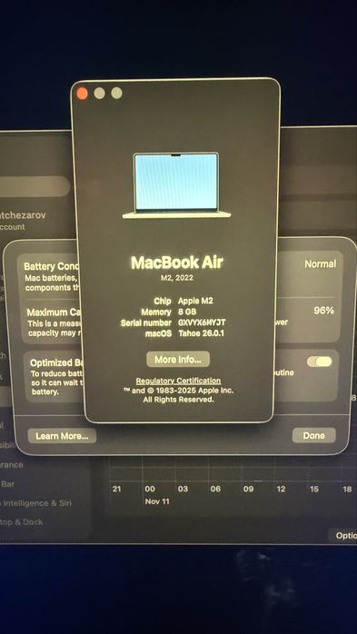 Macbook air M2 8 256GB space grey