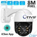 iCSee 8MP Куполна PTZ IP CAMERA WiFi Външна ВОДОУСТОЙЧИВА камера Wi-Fi