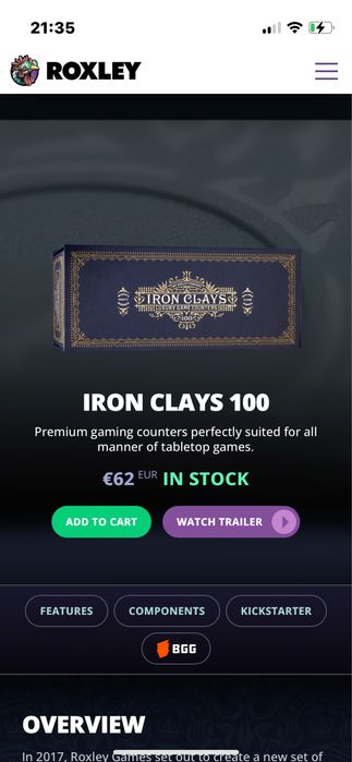 Покер чипове 100 iron clays топ