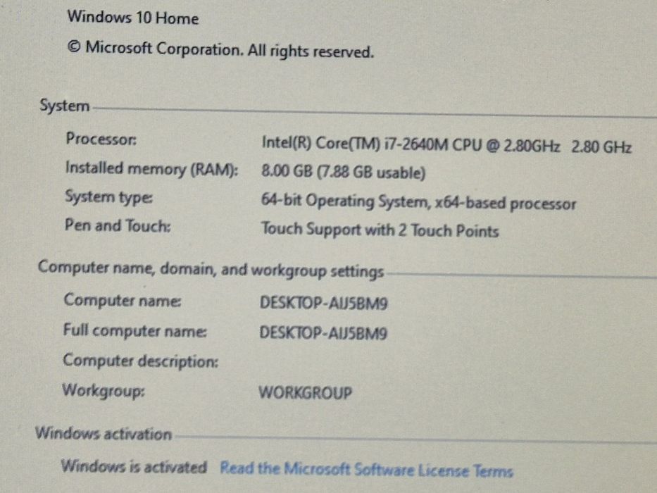 vand lsptop Lenovo Thinkpad T42s.14".i7.8 Gb.Nvidia 4200M Ssd 160 Gb.