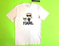 Karl Lagerfeld дамска бяла тениска Нова