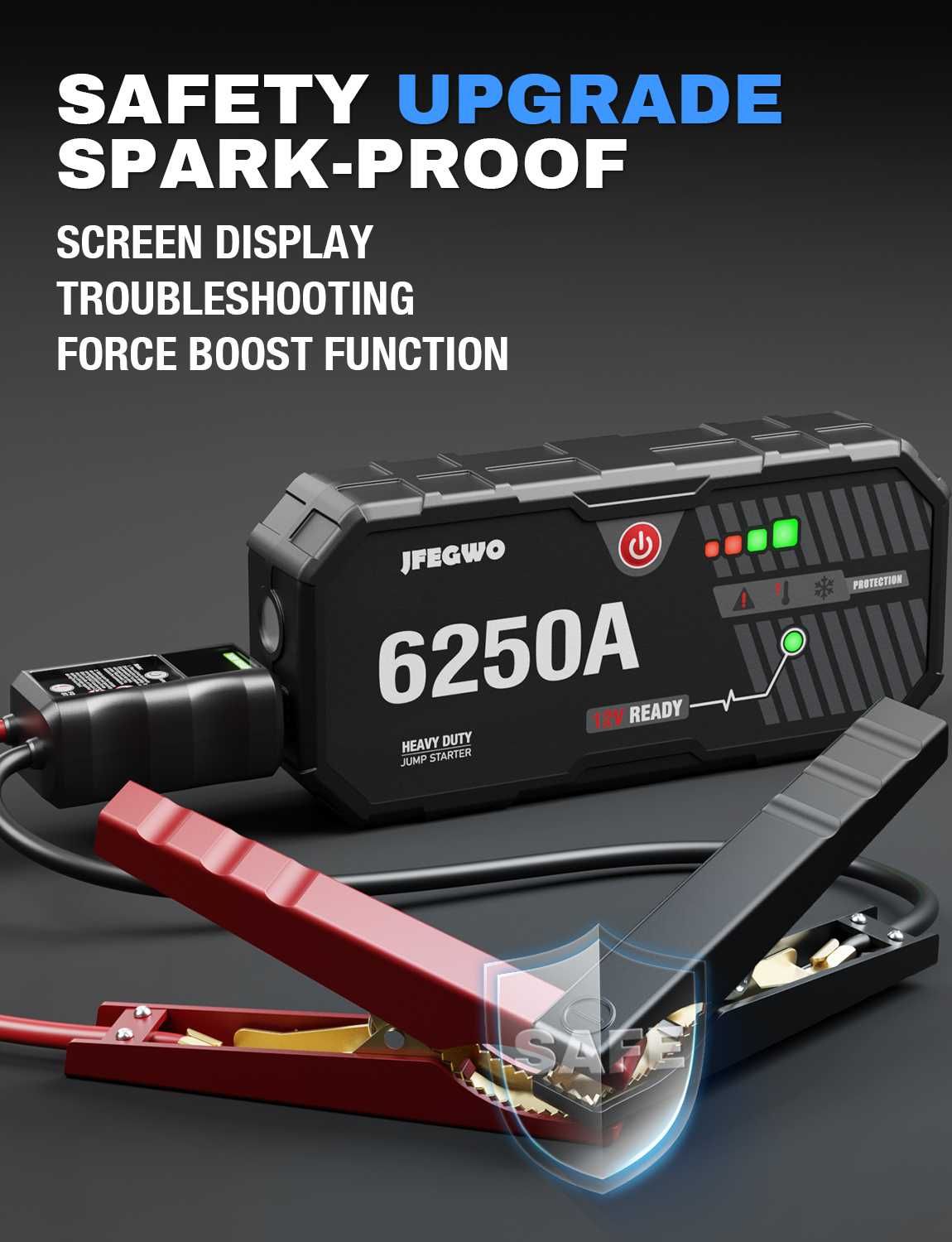 Стартерно устройство V2 Jump starter подаване на ток бустер PowerBank