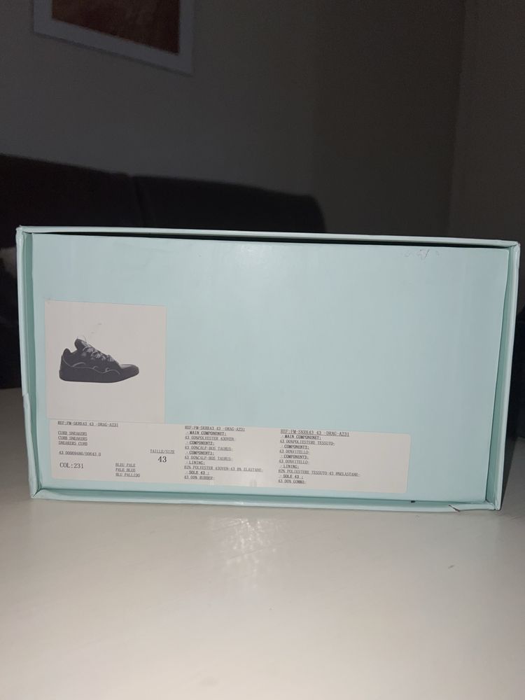 Reflective/Black and Grey Lanvin Curb Sneakers