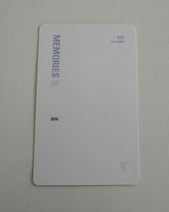 BTS Bts Memories of 2018 V Taehyung Photocard