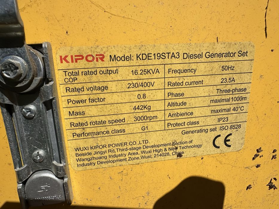 Generator trifazic diesel clasic fara electronica Kippor 13kw