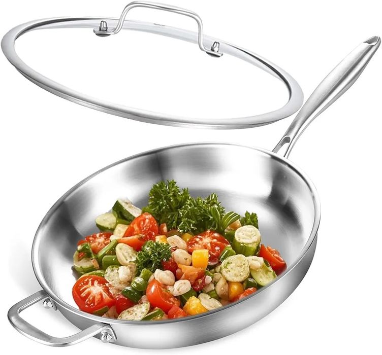 Tigaie Delarlochef Din Otel Inoxidabil 30 cm, 3 Straturi