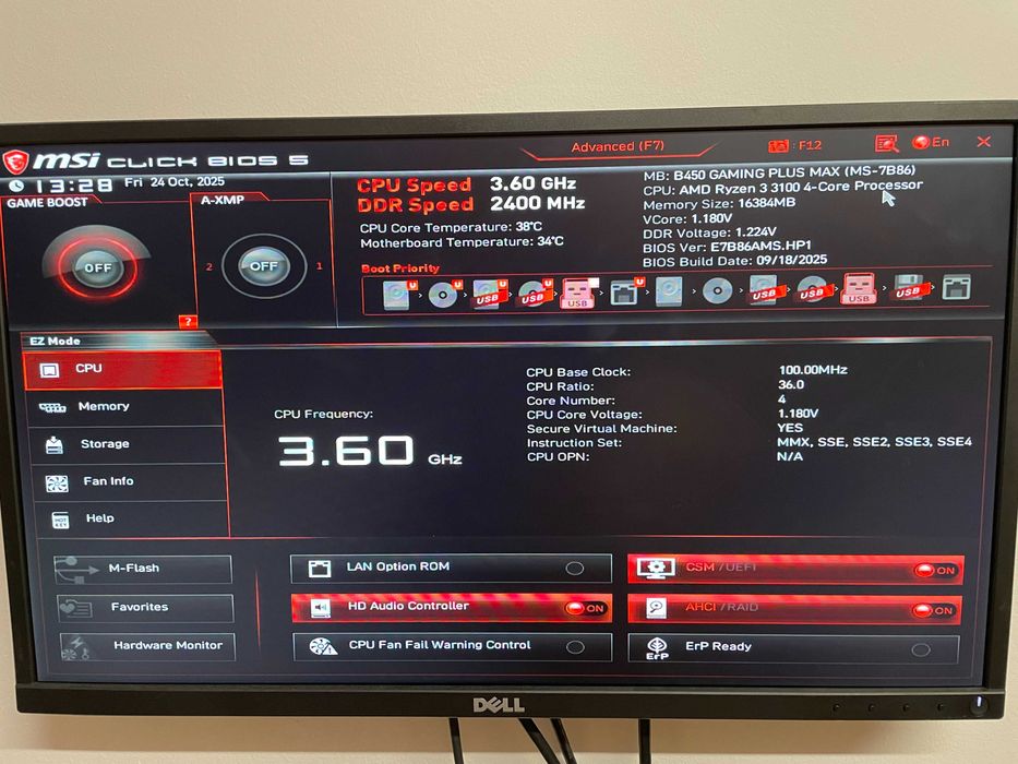 Placa de baza soket AM4 MSi B450 GAMING PLUS MAX, noua, garantie