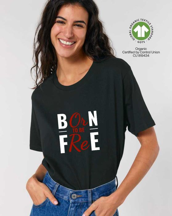 Тениски с надпис Born Free