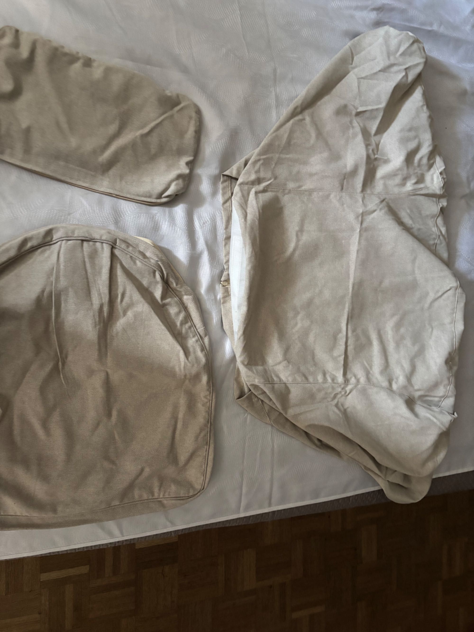 Комплект калъфи за фотьойл IKEA Tullsta от 3 части, 2 компл., бежови