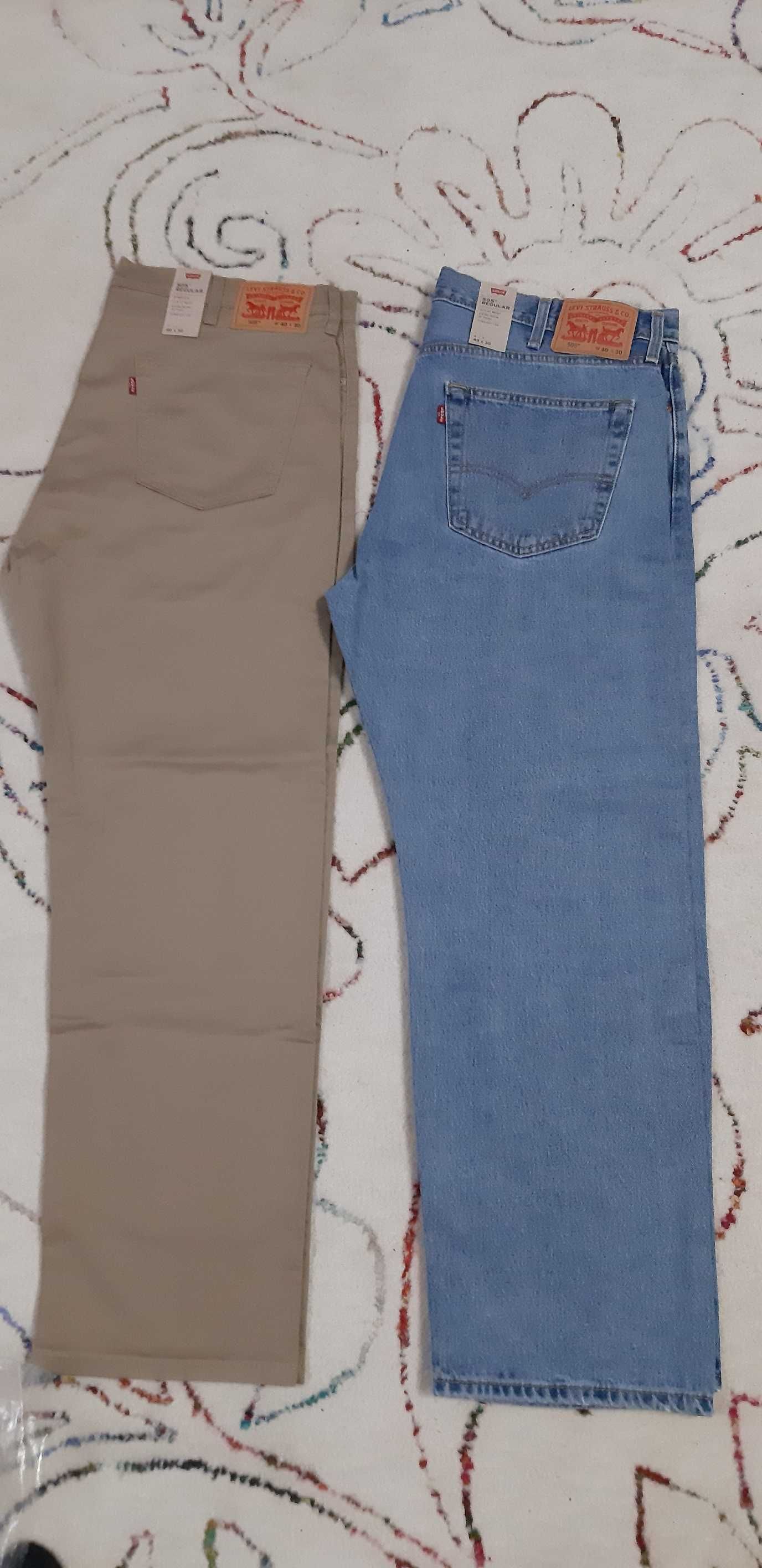 LEVI'S Regular 505 crem si bleu, cumparati din USA, calitate premium