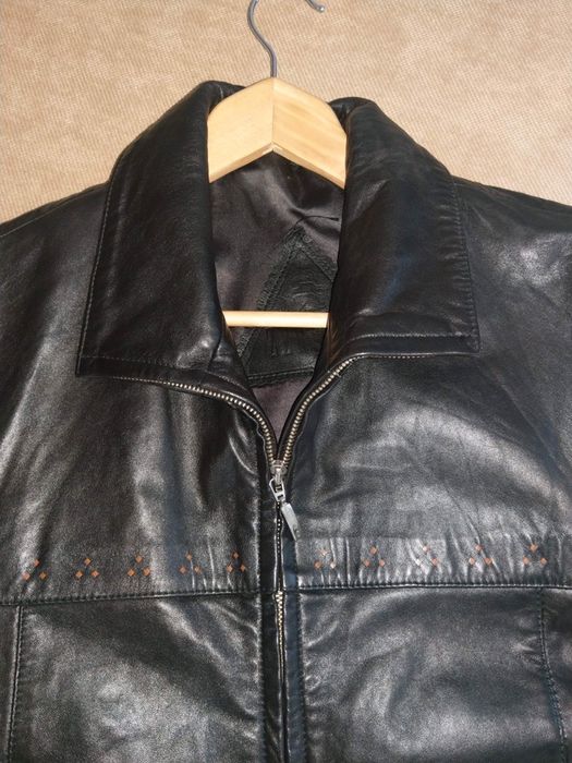 Geaca de piele barbati zerimar originala piele naturala marime L haina