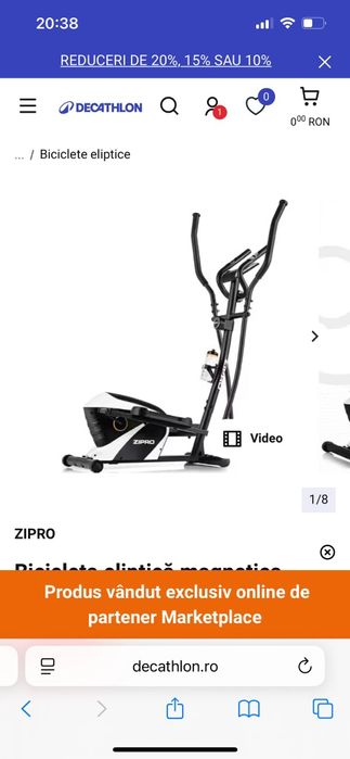 De vânzare bicicleta eliptica Zipro SHOX RX.