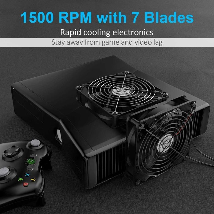 ELUTENG Ventilator USB dual 2in1 120mm 5V,3 viteze reglabile,carcasa