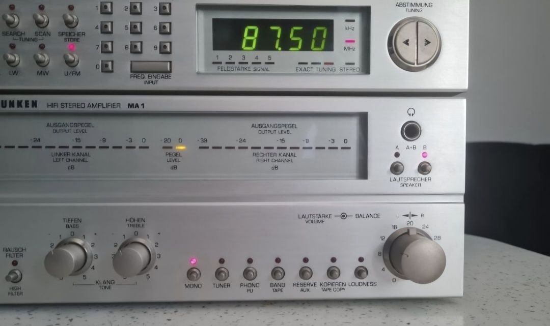 Amplificator Telefunken MA1 și tuner Telefunken MT1