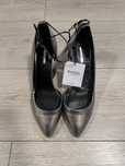Pantofi Bershka argintii / gri metalic