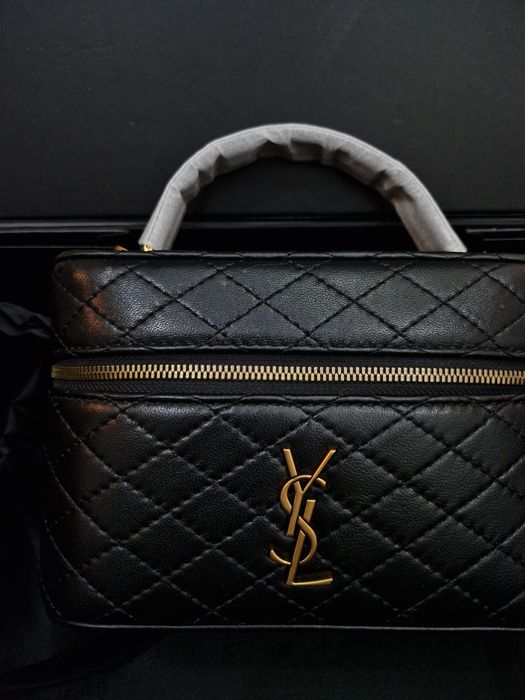 Saint Laurent Gaby Vanity Bag in Lambskin Black