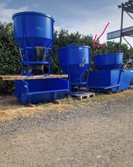 Benă beton  cu furtun macara turn