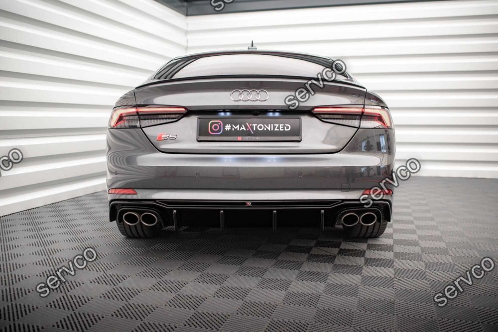 Prelungire difuzor bara spate Audi A5 S5 F5 Sline 2017- v14 - Maxton