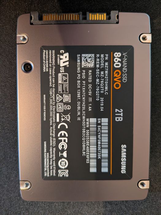 SSD Samsung 860 QVO 2TB SATA