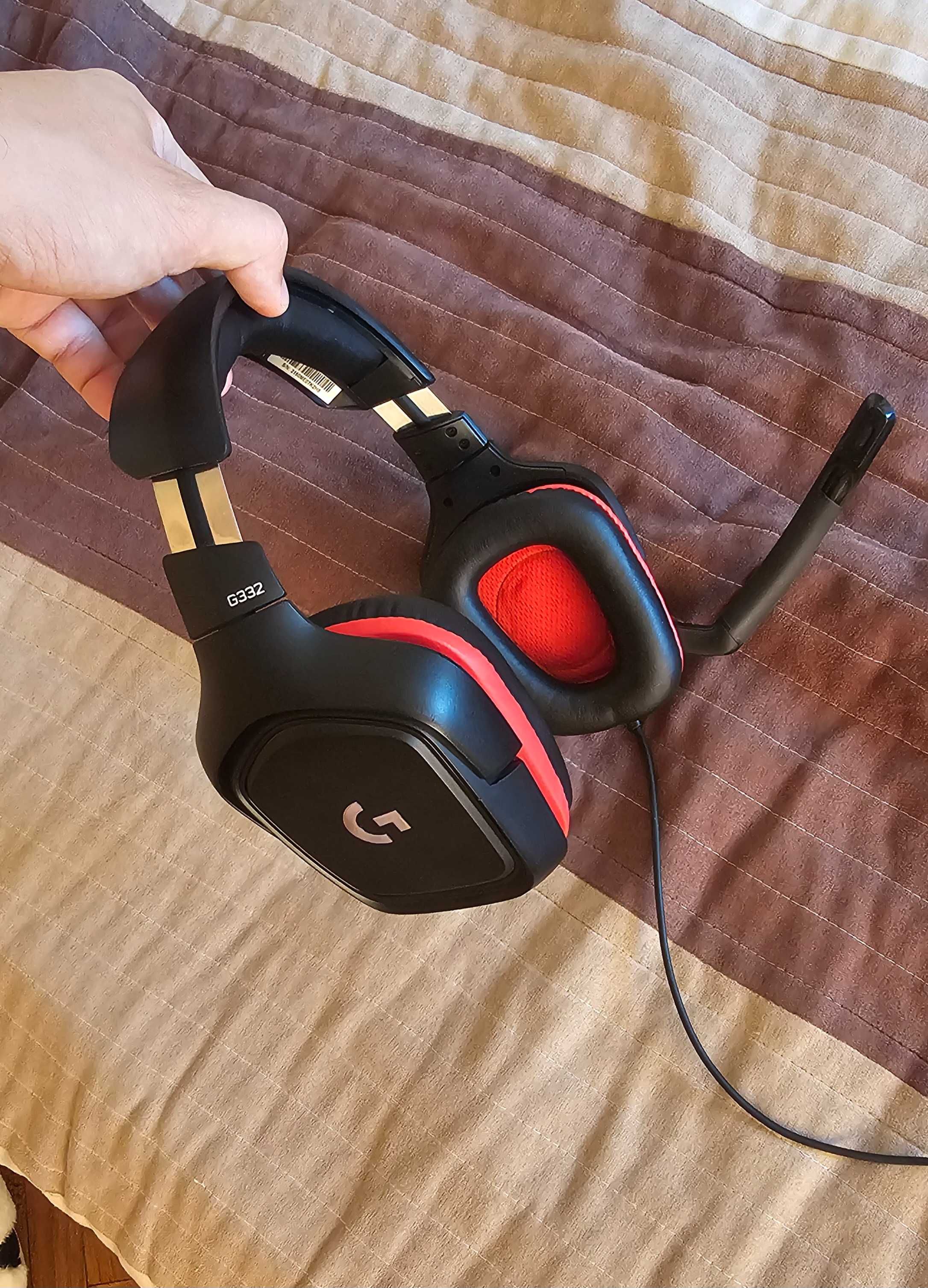 Гейминг слушалки Logitech - G332, черни