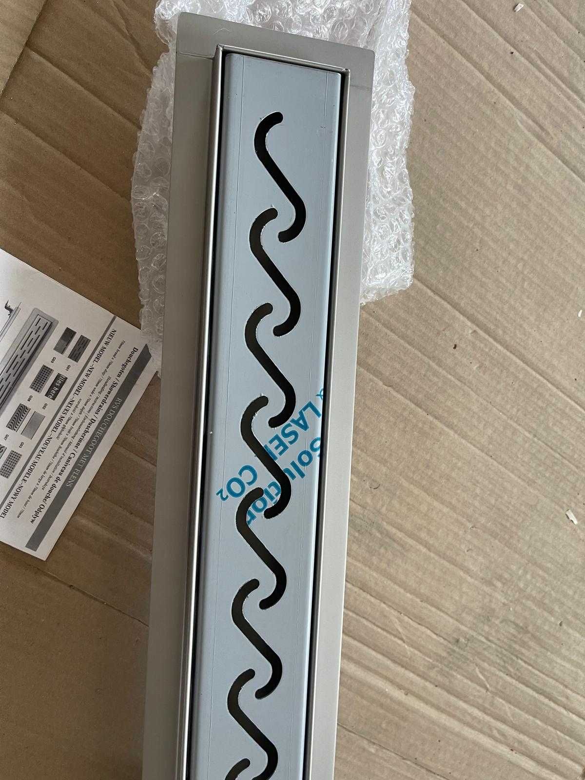 Rigola dus, drenaj 50 l/min, filtru anti-infundare, reglabil, 90cm