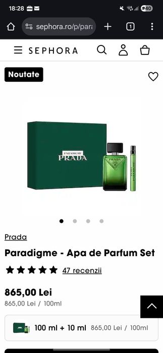 Prada Paradigme Set Cadou Eau de Parfum