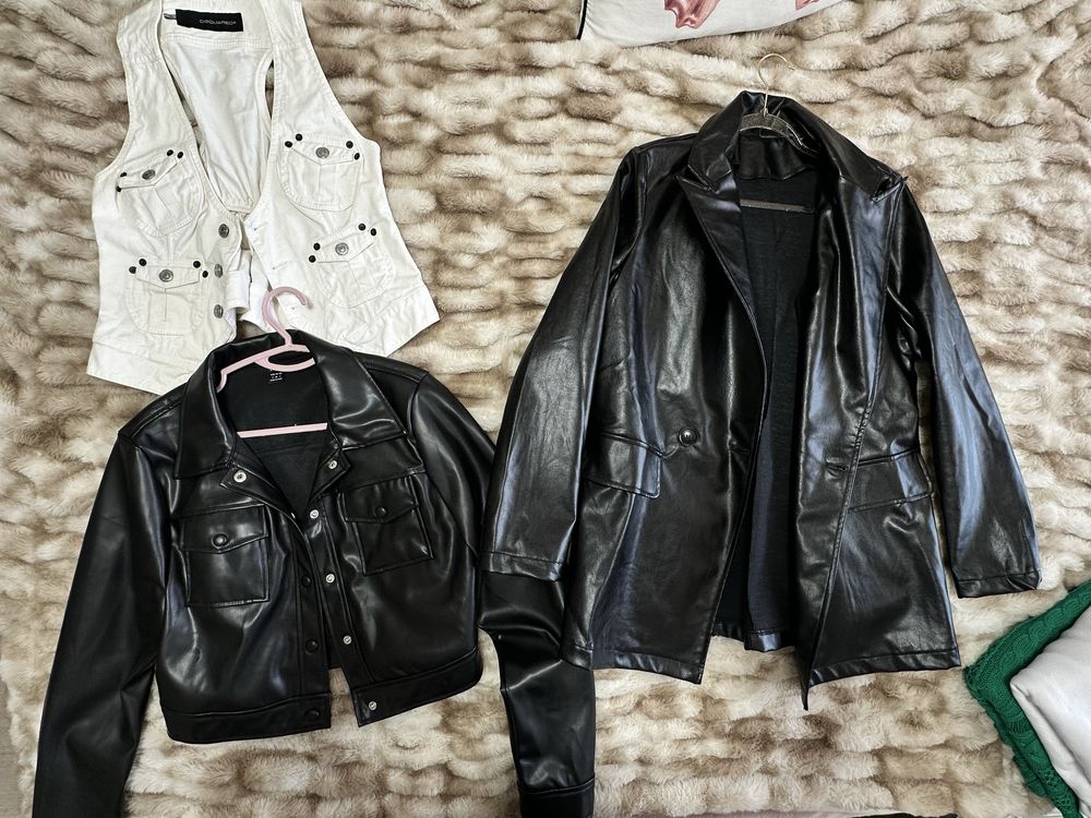 Zara  жилетка  , яке , сако  зара  , есен , кожено яке С размер