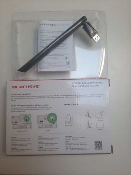 Adaptor USB Wi-Fi Mercusys, Stare Impecabilă