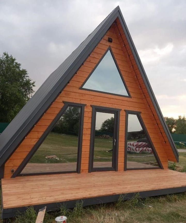 Facem cabane A-frame din lemn