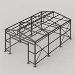 Structura metalica 7x15x4ml stâlpi ferme grinzi
