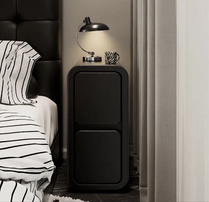 Матово черно шкафче 20х40х48