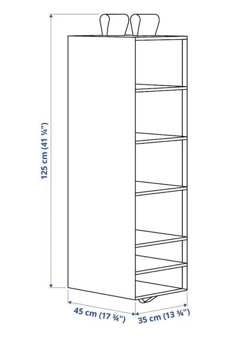 Подвесной модуль/органайзер для вещей IKEA/ИКЕЯ Скубб 6 полок новый