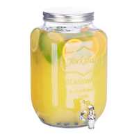 Dozator de bauturi 8L cu robinet vintage transparent suc sau limonada