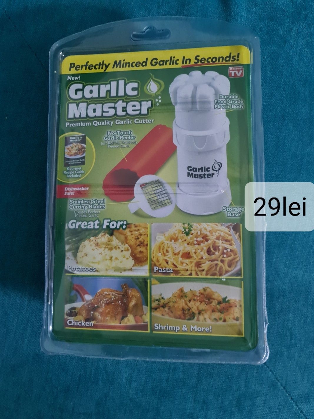 Dispozitiv de tocat si maruntit usturoi - Garlic Master 3 in 1