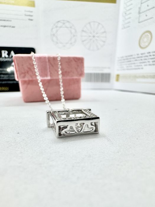 Сребърно колие с мойсанит (Диамант) 0.5 карата