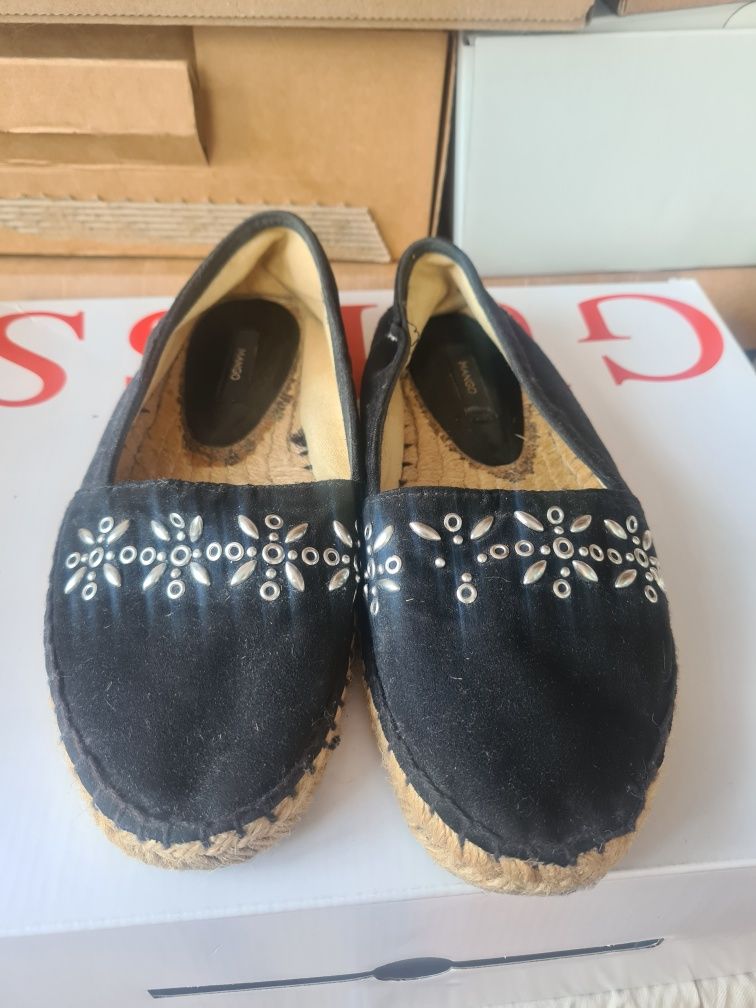 Mocasini/ espadrile mango, marimea 36