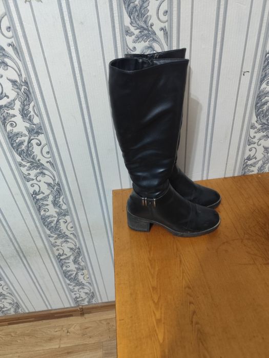 Сапоги женские, зимние, натуральный мех, подошва не скользкая