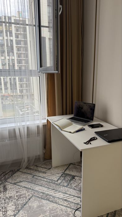 Стол компьютерный, 120х60x75 см, белый