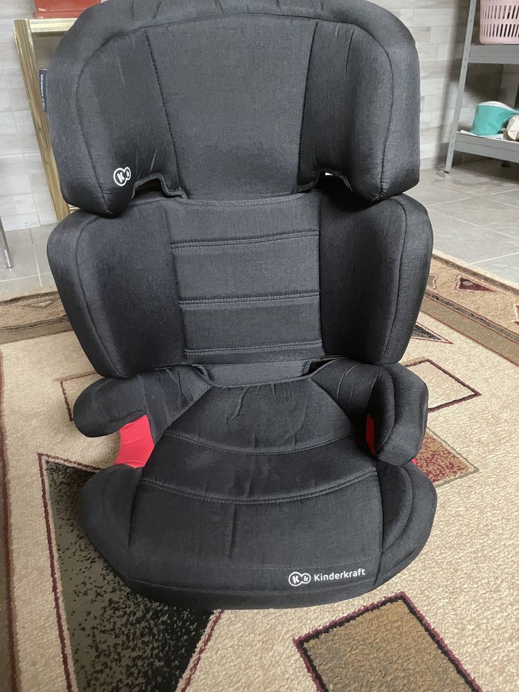 Scaun auto ISOFIX Kinderkraft Junior Fix, 15-36 kg, Negru